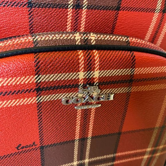 Coach Court Backpack With Tartan Plaid Print CC145 main image 7